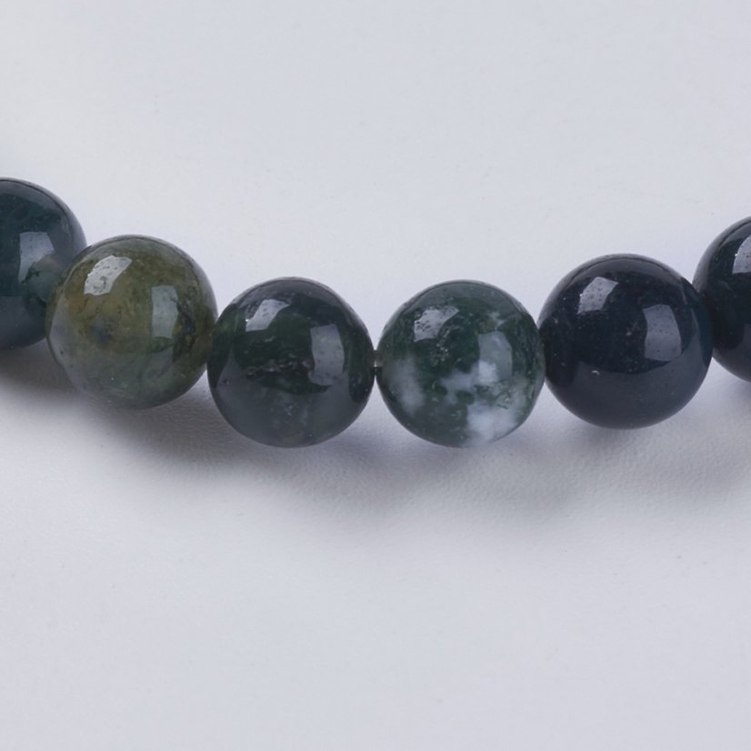 Přírodní indický achát - korálky, barevné, 4 mm