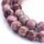 Természetes őrült achát - gyöngyök, fehér-piros, 8 mm