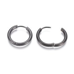 Fülbevaló csat 304-es acélból, 19x2,5 mm, gunmetal
