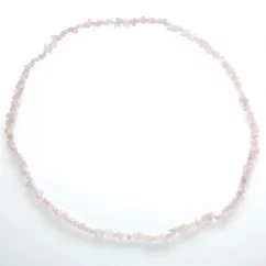 Halskette aus gehacktem Rosenquarz