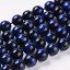 Natürliches Tigerauge - Perlen, blau-schwarz, 10 mm