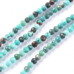 Natürlicher Howlit - Perlen, blau, 2 mm