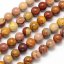 Natürlicher Mookait - Perlen, orange, 8 mm