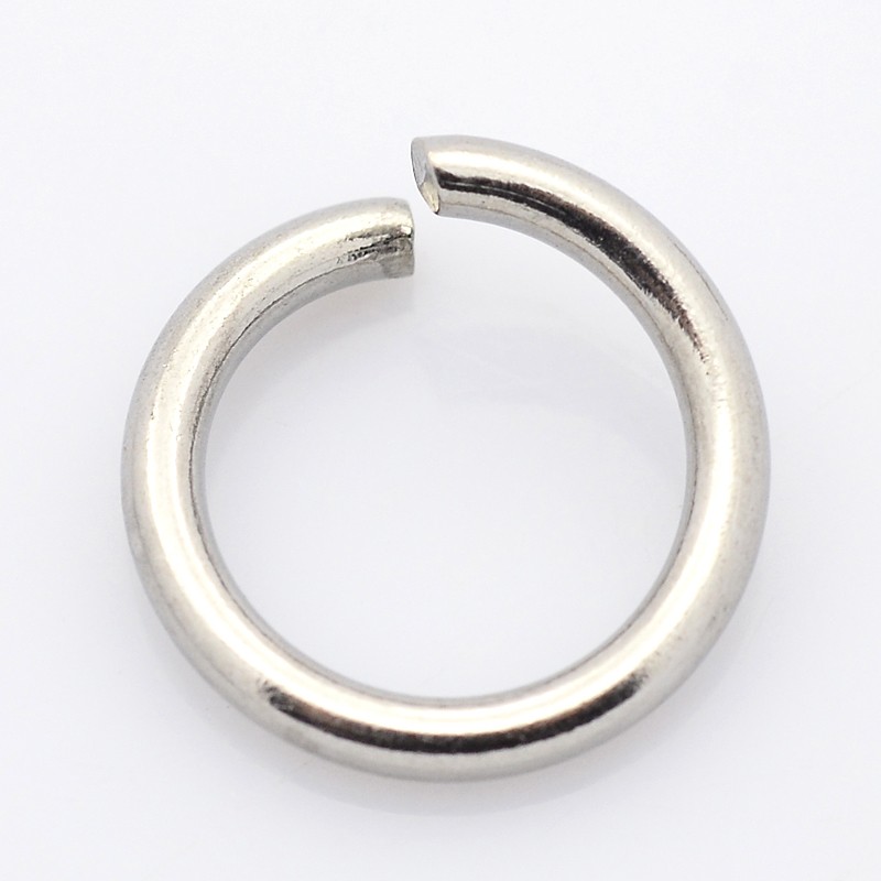 Nyitott csatlakozógyűrű 304 acélból, ezüst, 3x0,6mm