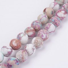 Natürlicher Regalit - Perlen, mehrfarbig, 8 mm