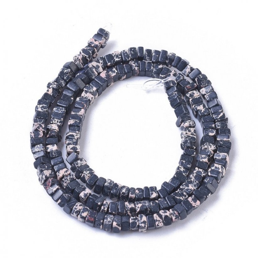 Heishi Perlen aus synthetischem Regalit, blau, 3~3.5x3~3.5x1.7~2.5 mm