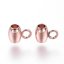 304 acél távtartó, hordó, rosegold (IP), 7x5x4mm, menet 2mm