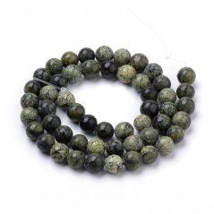 Natürlicher Serpentin - Perlen, grün, 6 mm