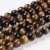 Prírodné tigrie oko - korálky čierno-hnedé 8 mm
