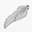 Prívesok z nehrdzavejúcej ocele 304, „Krídla“, 38,5 × 13 × 3 mm