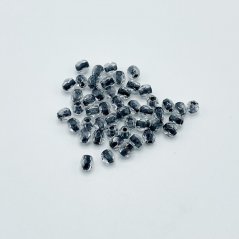 Geschliffene Perlen Kristall schwarz gesäumt, 3 mm