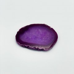 Achát szelet, lila, kb. 8 cm