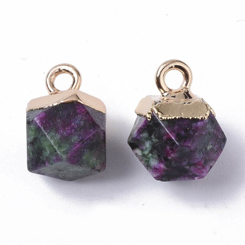 Přívěšek s přírodním rubínem, 12x10x10mm