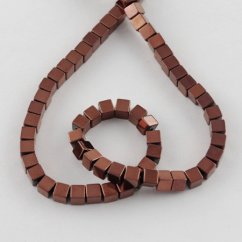 Szintetikus hematit, nem mágneses - gyöngy, réz, 2x2 mm