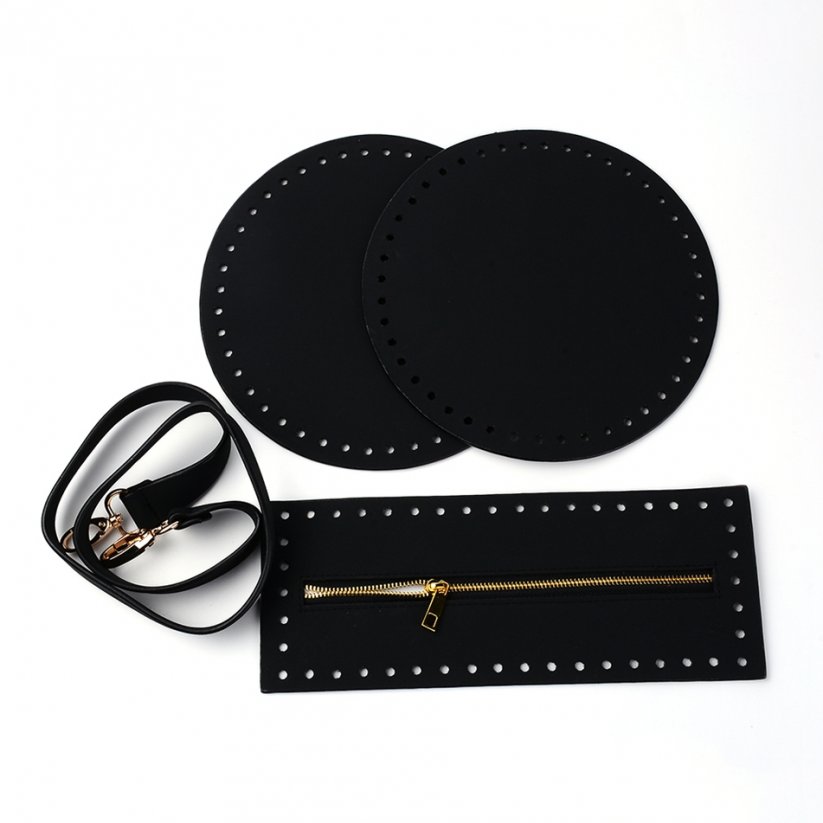 Set zur Herstellung von einer Handtasche - rund, schwarz