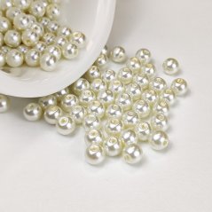 Sklenené korálky s perleťovým efektom - 6mm perleťové