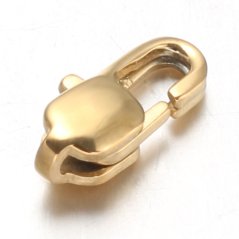 Karabínka z 304 ocele, zlatá, 11x5.5x3.5 mm
