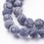 Természetes csíkos achát - gyöngyök, jég, kék-lila, 8 mm