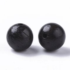 Fa gyöngyök 8 mm fekete