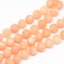 Natürlicher weißer Nephrit - Perlen, matt, orange, 8 mm