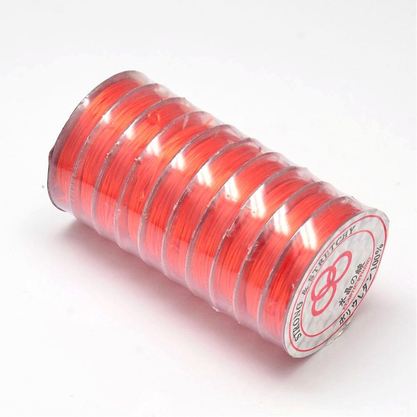 Elasztikus lycra - ø 0,8mm, 10 m, tégla, 1 db