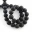 Naturlava - Perlen, schwarz, 6 mm - Menge: 1 Stück