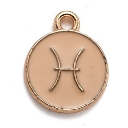 Kovový prívesok podľa znamenia - Ryby, svetlý, 15x12x2mm