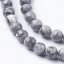 Natürlicher Jaspis - Perlen, Picasso, grau, 6 mm