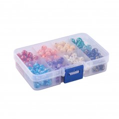 Műanyag gyöngyök kereszttel - 8 szín, 8 mm