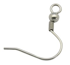 Afro horog 304 acélból, ezüst, 20x19x3 mm