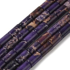 Přírodní regalit - válečky, fialové, 8 × 4,5 mm