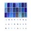 Rocailles Perlenset 6/0, blau, 24 Farben