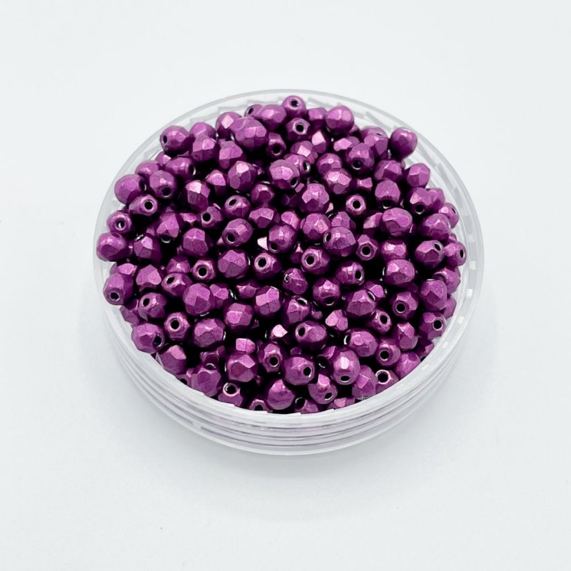 Broušené ohňovky fuchsia, 3 mm