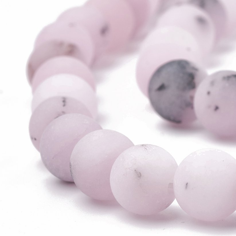 Natürlicher Jaspis - Perlen, Kirschblüte, matt, rosa, 8 mm