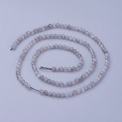 Prírodný labradorit - korálky, brúsené, 3 mm