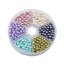 Sklenené korálky s perleťovým efektom - 6 farieb, 4 mm