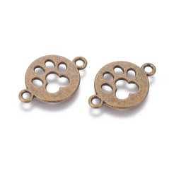 Fém köztes elem manccsal, bronz, 17x24x1,5 mm