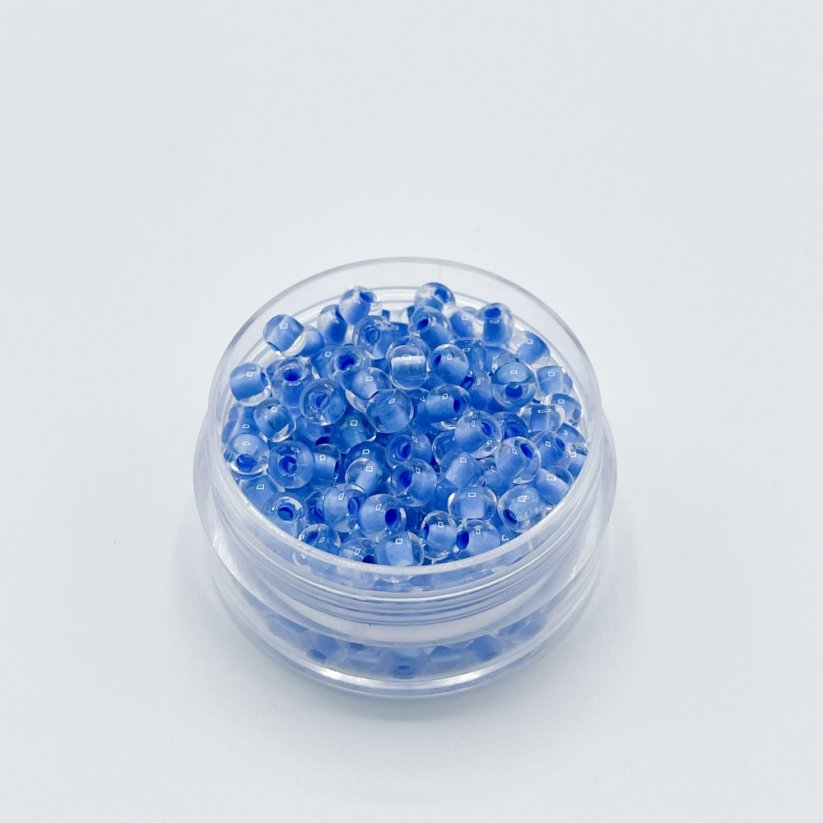 PRECIOSA Rocailles 6/0 Nr. 38665, transparent blau - 50 g