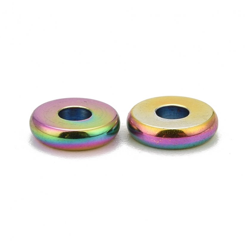 Abstandhalter aus Stahl, Donut, mehrfarbig, 4x1 mm