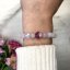 Armband aus Rosenquarz, Opalit und Quarz mit Kugel