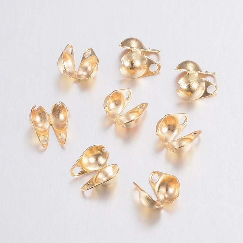 Calota 304 acélból, arany, 6x4x3 mm