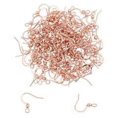 Afroháčiky z 304 ocele ,  rosegold, 16x16-19x3 mm