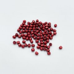 Broušené ohňovky metallic cranberry, 3 mm
