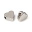 Sárgaréz szívalakú elválasztó - platina 6.5x6.5x3mm