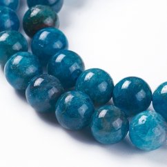 Natürlicher Apatit - Perlen, blau, 4 mm