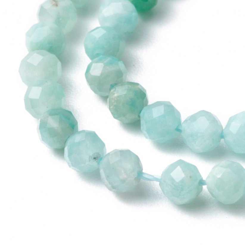 Natürlicher Amazonit - Perlen, geschliffen, grün, 3 mm