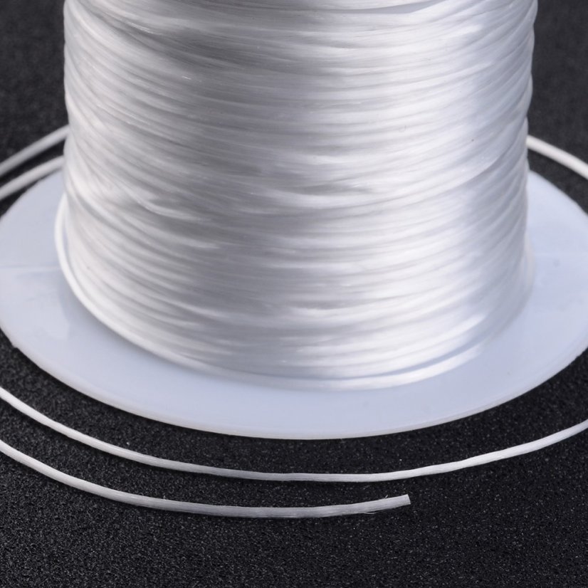 Elastická lycra - ø 0.8mm, 10 m, bílá, 1 ks