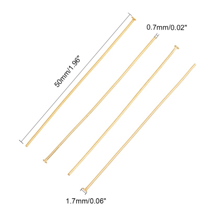 Ketlovací nýt z 304 oceli, 50x1,7x0,7 mm, zlatý