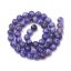 Natürlicher Feuerachat - Perlen, lila, 8 mm