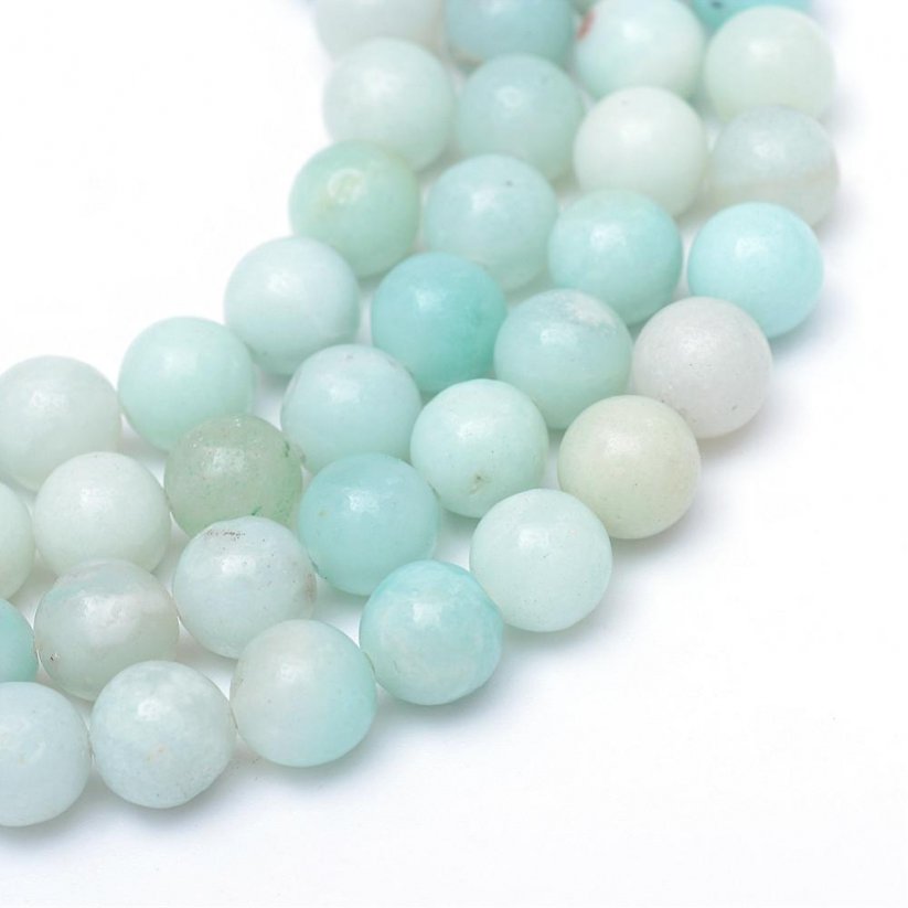 Naturquarz - Imitation von Amazonit - Perlen, blau, Klasse A, 8 mm